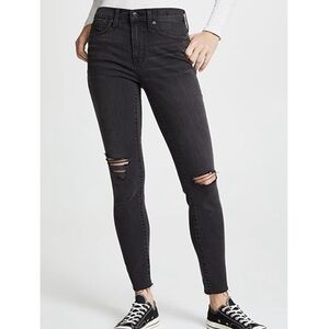 Madewell High Riser Skinny Skinny Jeans in Black Size 27